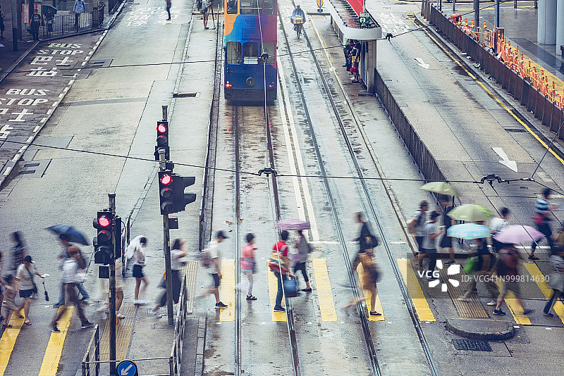 香港中心街景城市生活图片素材
