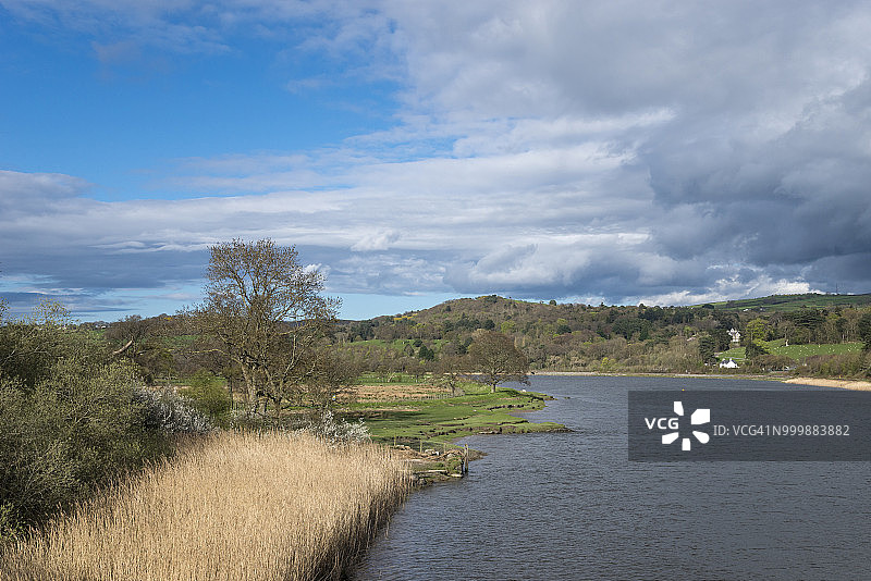 北威尔士康威河风光图片素材