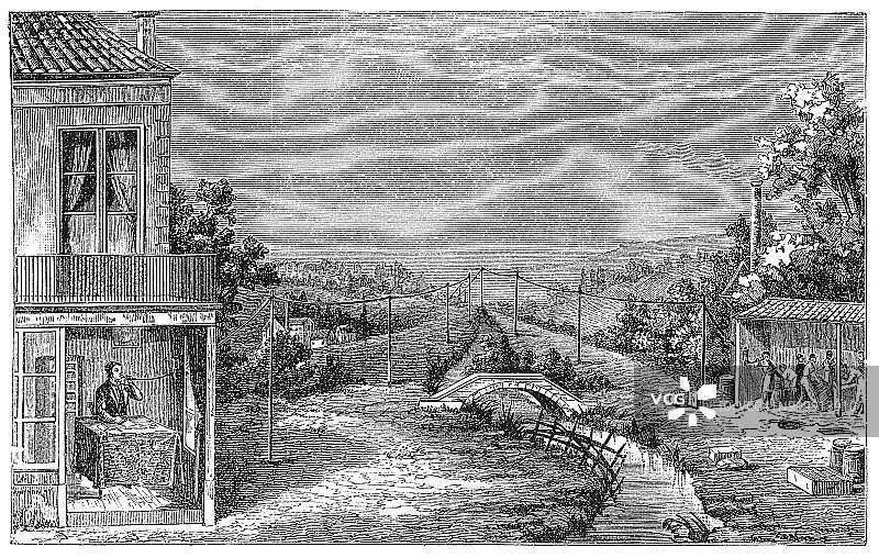 贝尔的第一个电话系统图片素材