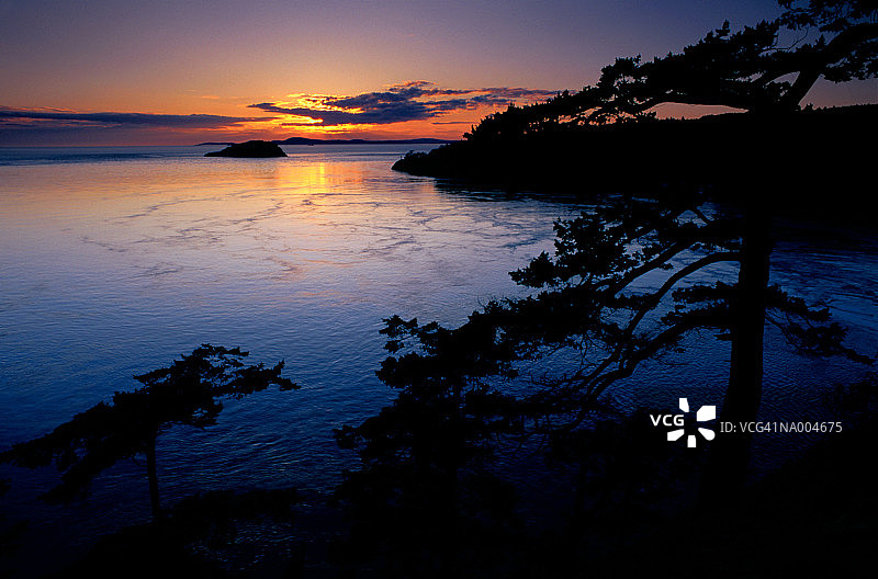 美国华盛顿州迪ception Pass图片素材