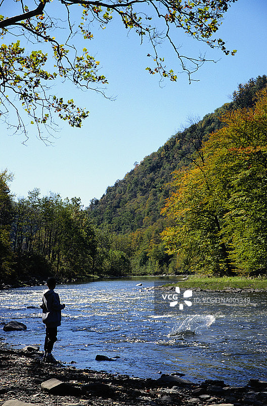 松树溪与宾夕法尼亚大峡谷图片素材