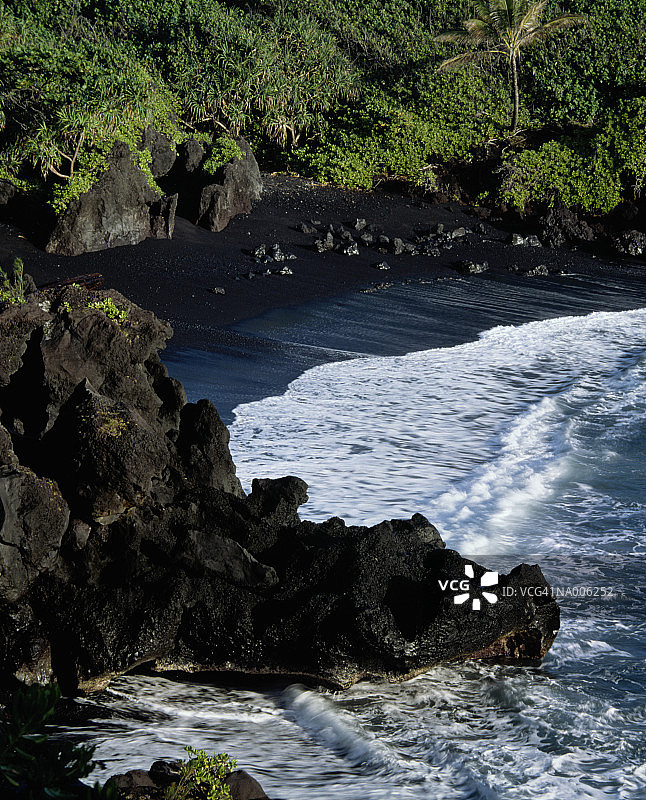 夏威夷黑沙滩图片素材