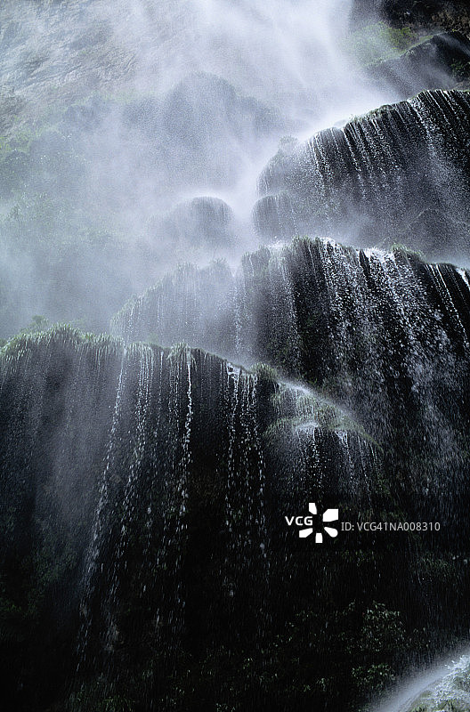 瀑布特写图片素材