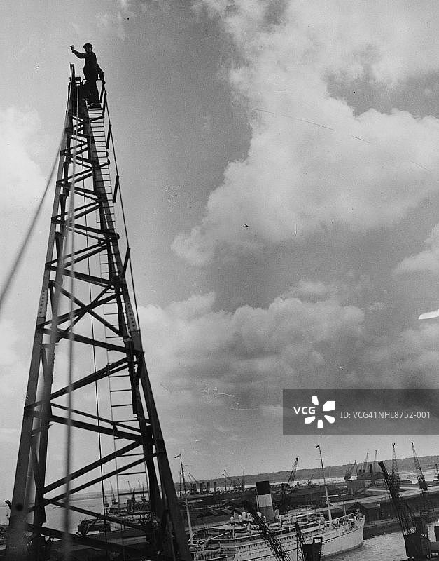 码头起重机图片素材