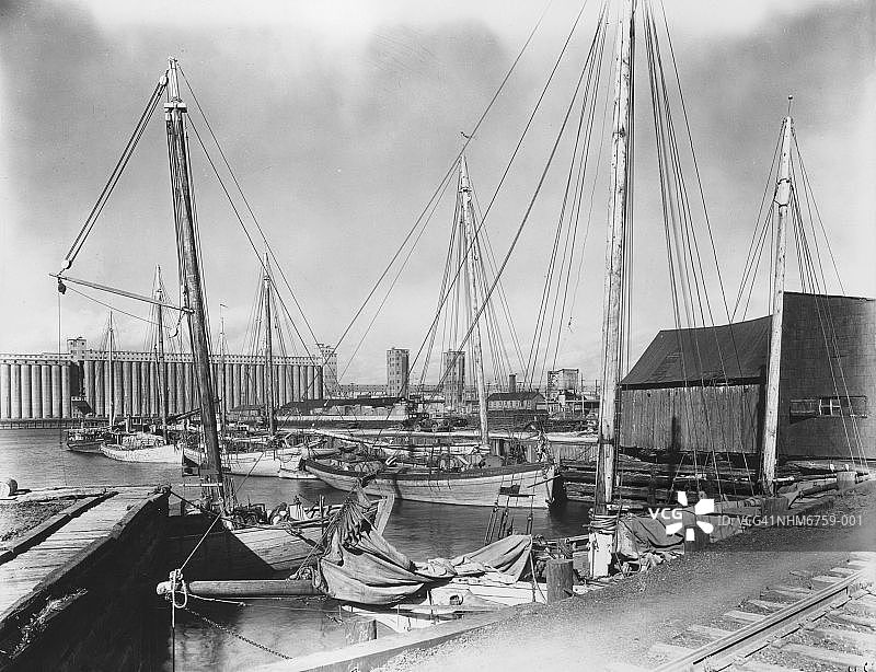 魁北克港图片素材