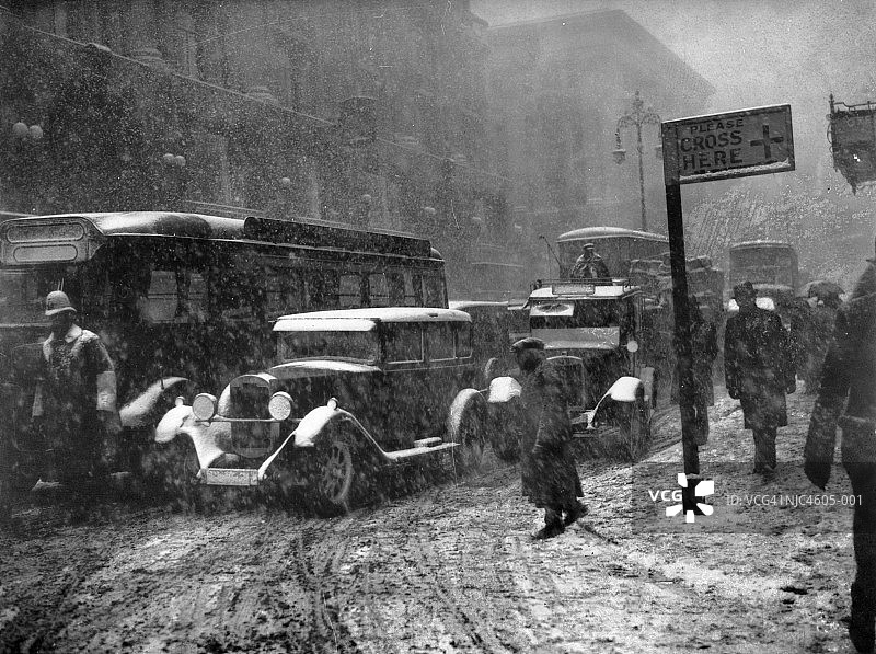 伦敦雪景图片素材