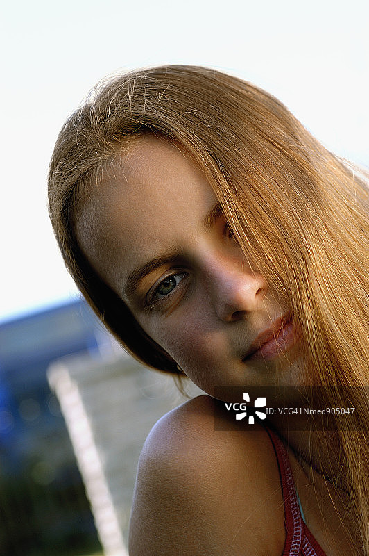 一个少女的肖像图片素材