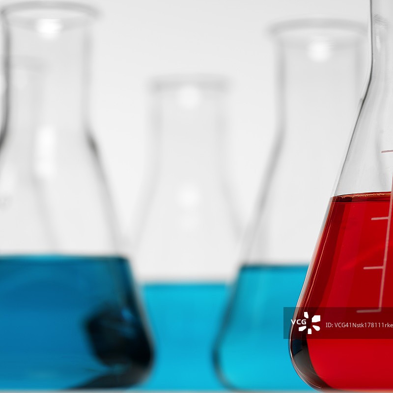 实验烧瓶特写图片素材