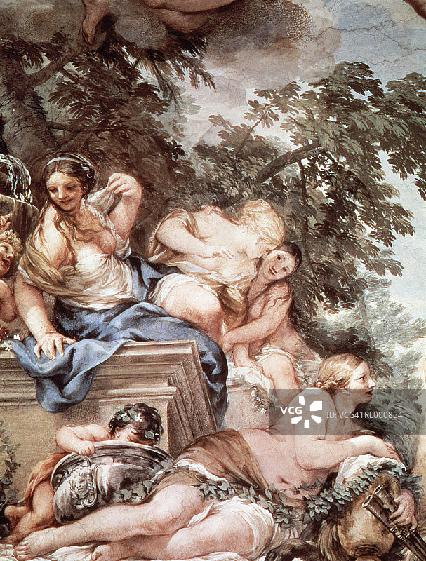 维纳斯大厅壁画细节图片素材