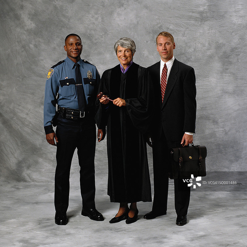 警察、法官和律师图片素材
