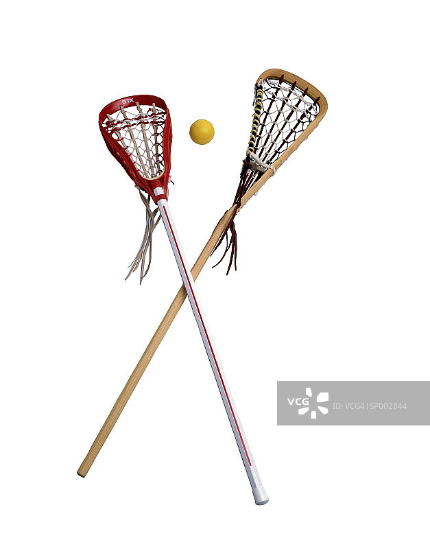 长曲棍球棒和球图片素材
