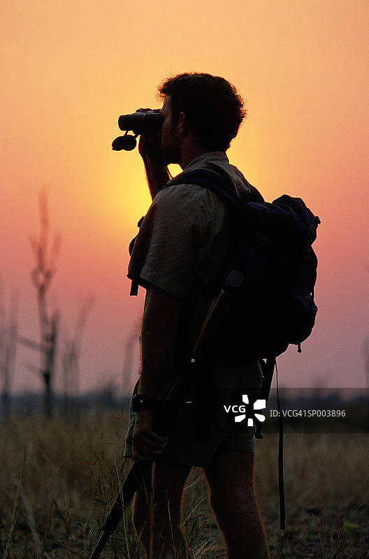 野生动物追踪者轮廓图片素材