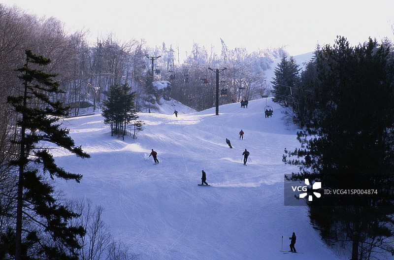 在佛蒙特州里普顿滑雪图片素材