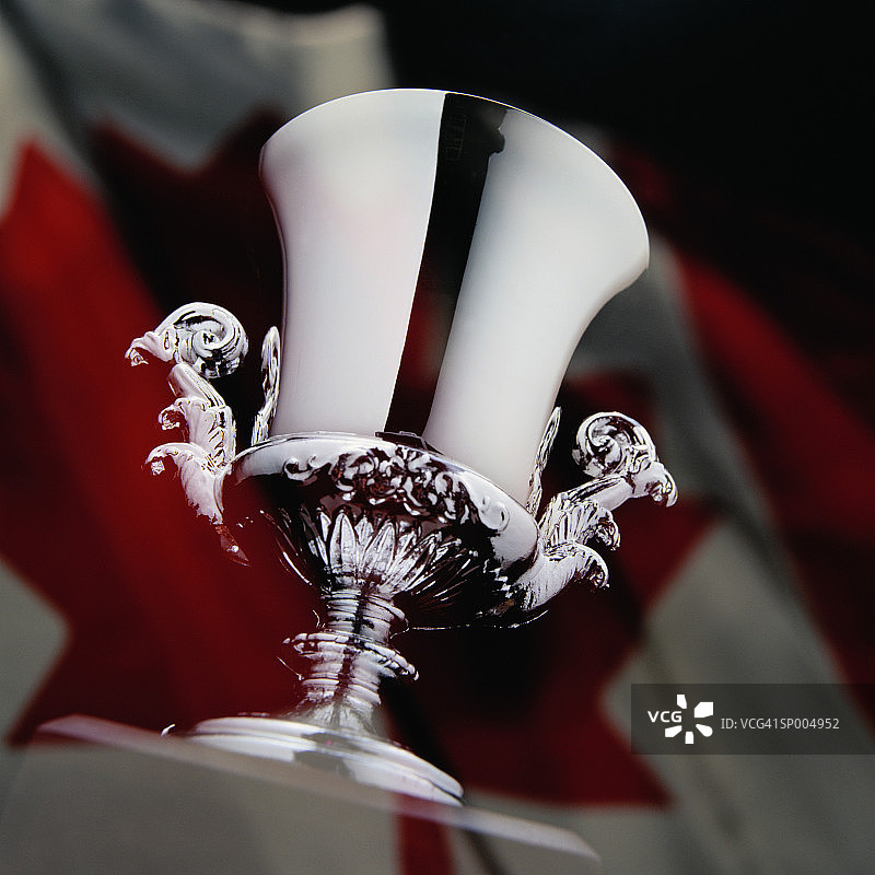 带有加拿大国旗的奖杯图片素材