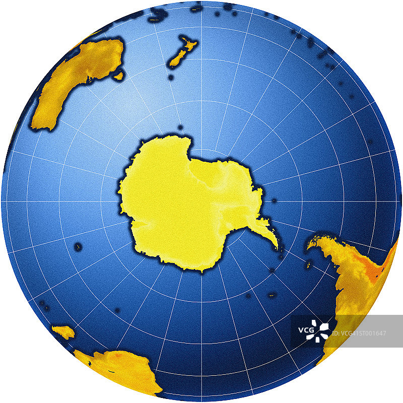 南半球地形图图片素材