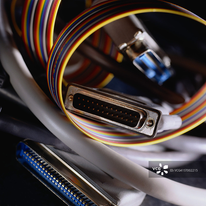 SCSI和电脑线缆图片素材