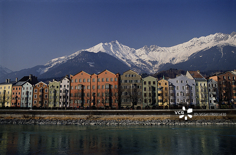 奥地利因斯布鲁克的房屋排图片素材