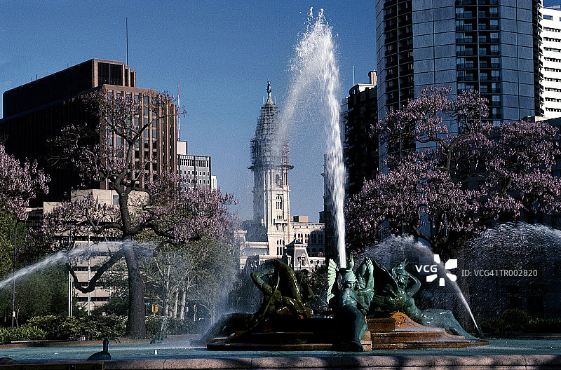 宾夕法尼亚州费城喷泉图片素材