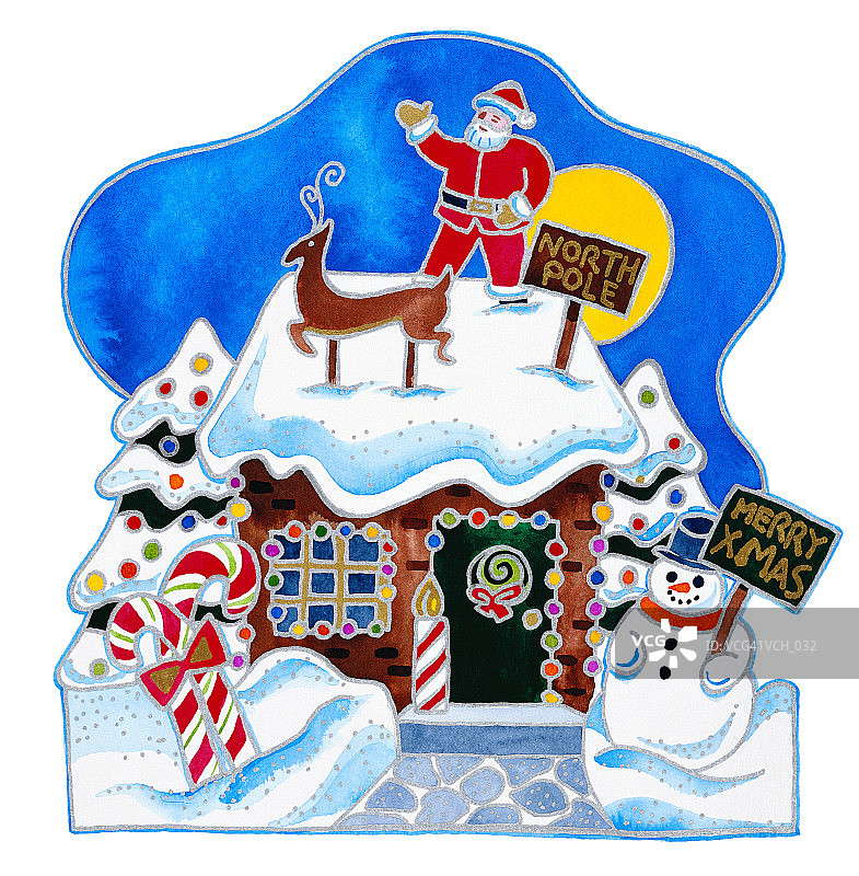 姜饼屋图片素材