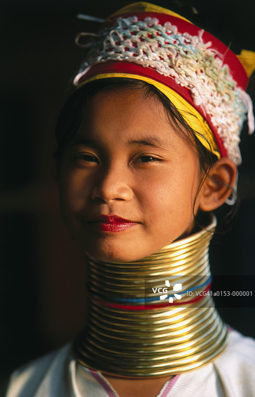 长颈部落女人图片素材