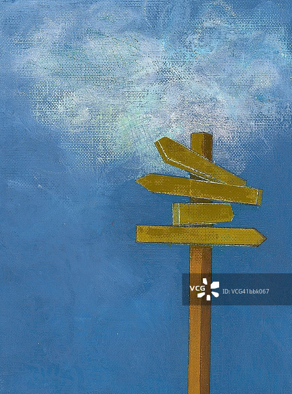 十字路口路标图片素材