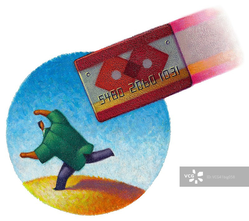 逃离信用卡图片素材