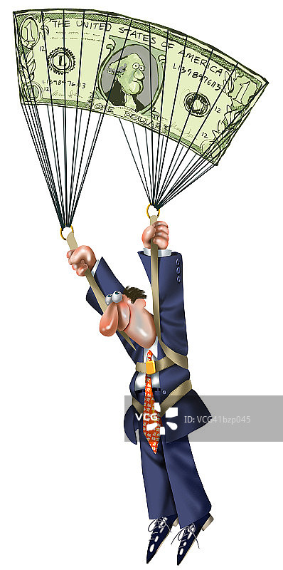 现金降落伞图片素材