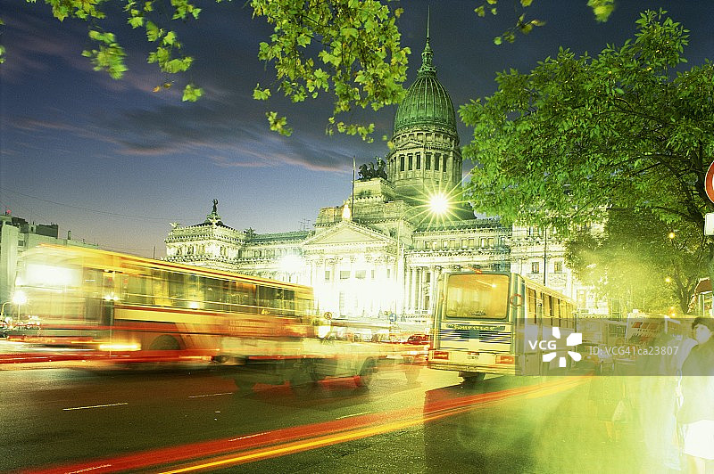 国会大厦夜景图片素材