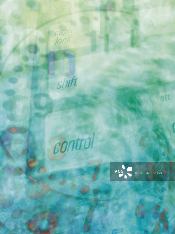 电脑按键和时钟图片素材