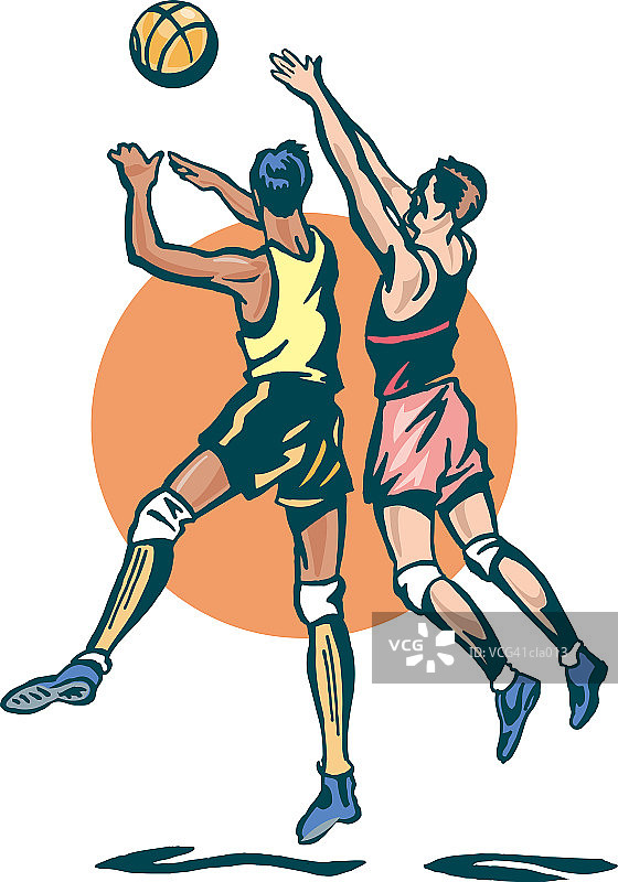 男人打篮球图片素材