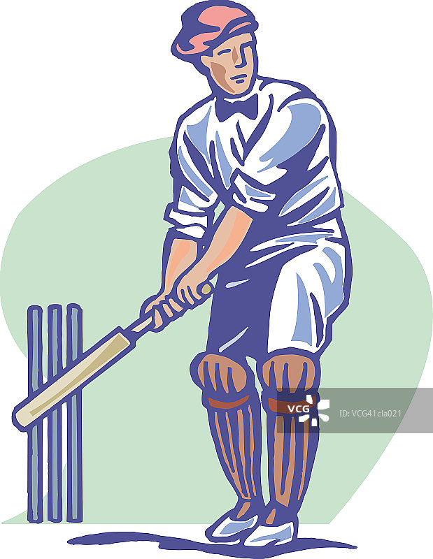 男人打板球图片素材