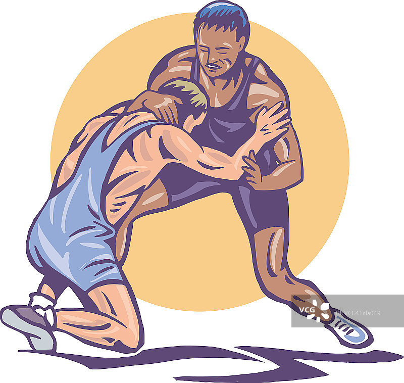 男子摔跤图片素材