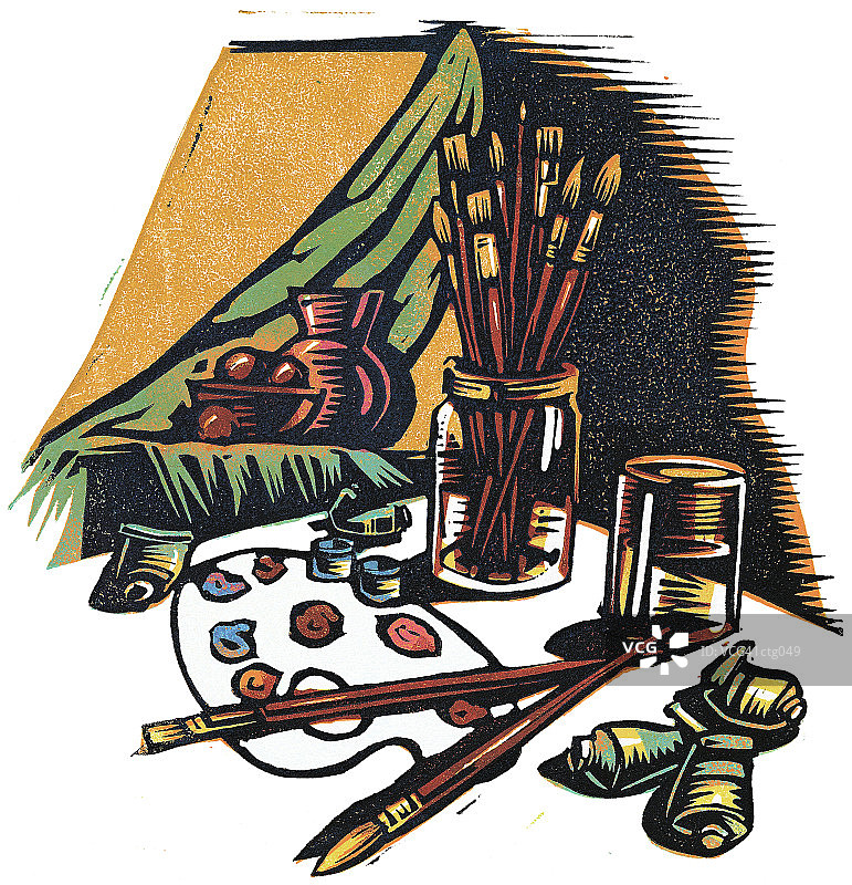 静物绘画图片素材