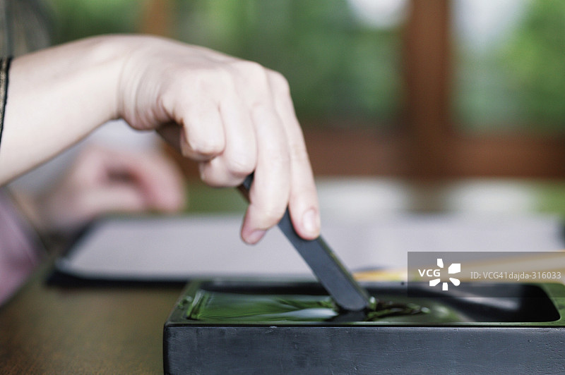 特写墨条图片素材