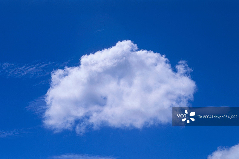 蓝天上的缕缕云彩图片素材