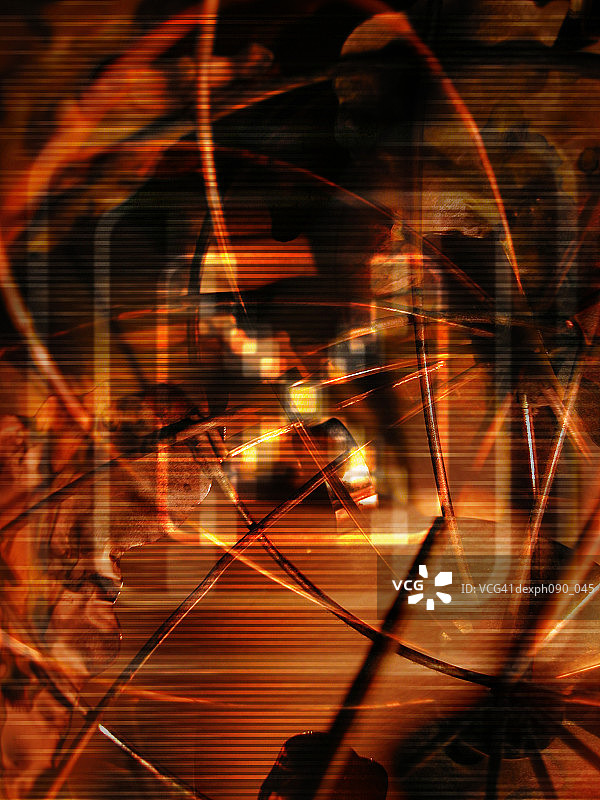 铜色抽象数字图像图片素材