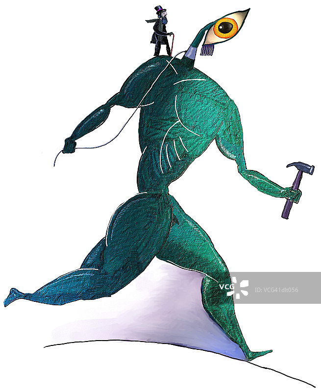 长着眼球头的生物图片素材