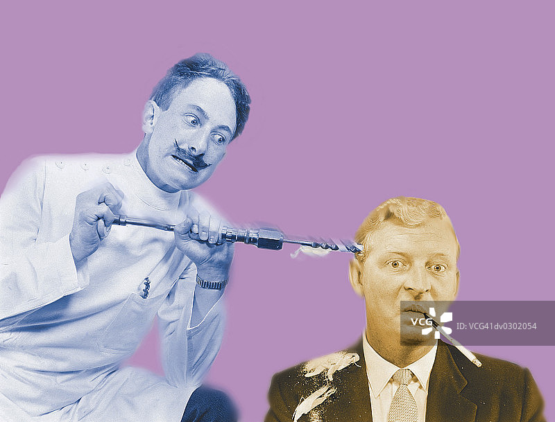 医生试图向病人讲道理图片素材