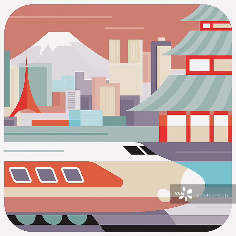 日本东京的客运列车图片素材