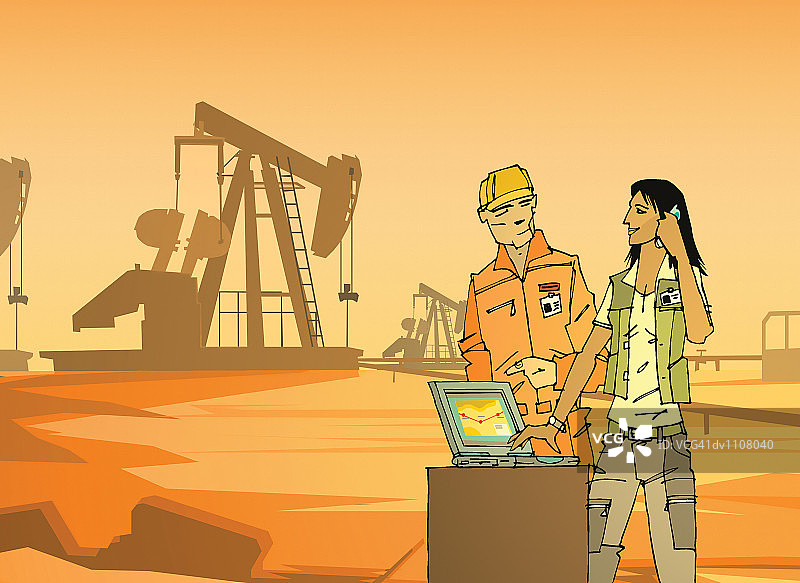 在点头驴旁，使用手机和笔记本电脑的女人图片素材