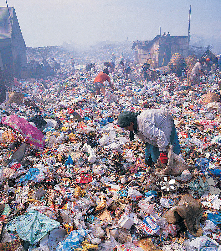 菲律宾马尼拉的垃圾生活图片素材