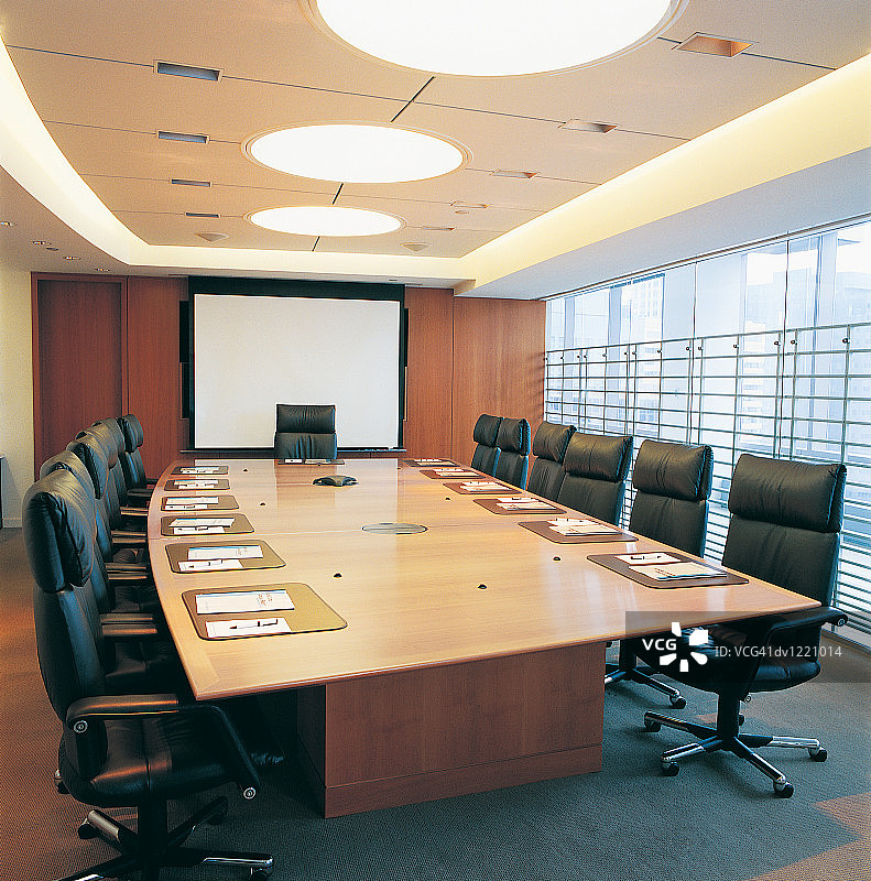 董事会会议室的会议桌图片素材