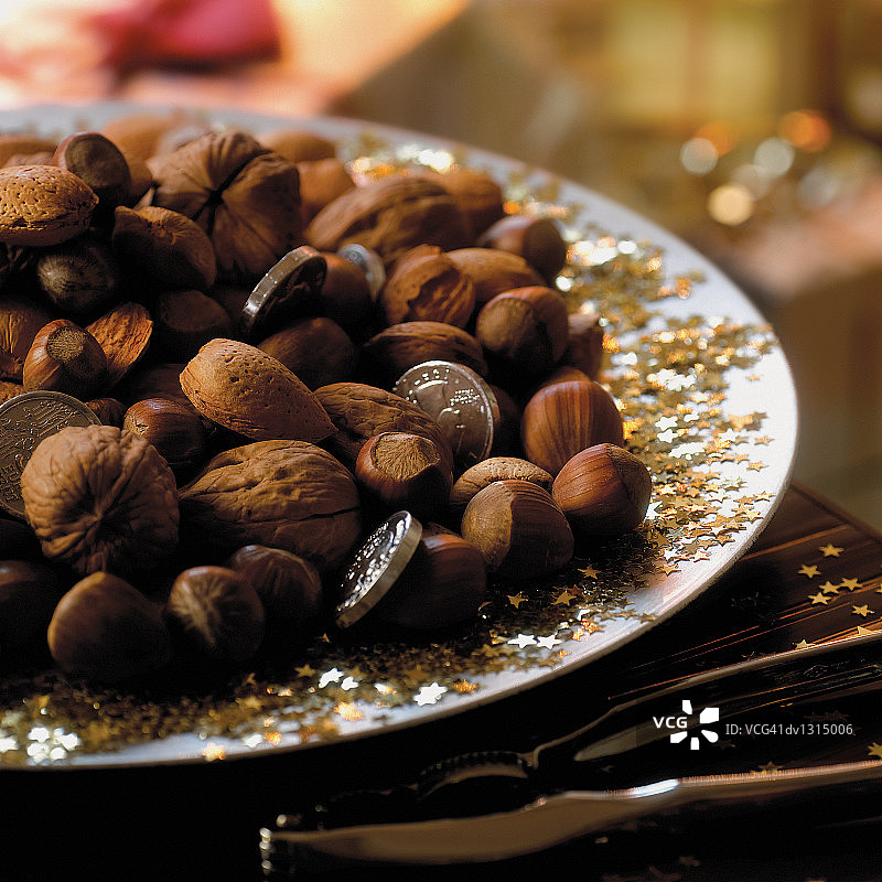 圣诞坚果拼盘图片素材