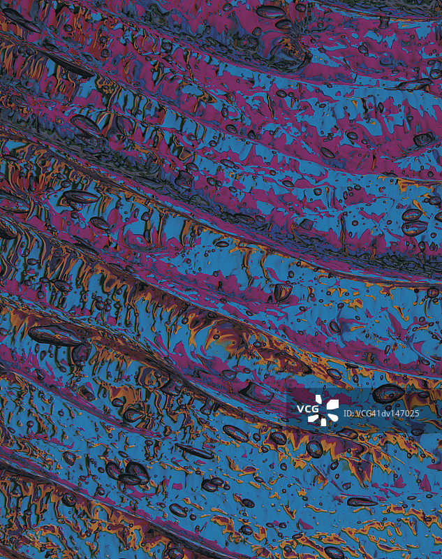 蓝色背景上粉色线条和各种形状的纹理拼贴图片素材