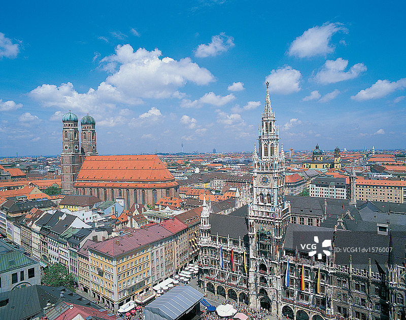 新市政厅，玛丽亚广场，慕尼黑，德国图片素材