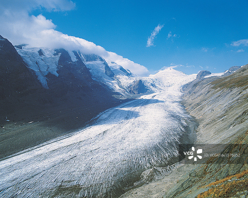 奥地利蒂罗尔州格罗斯格洛克纳山下的帕斯泰尔策冰川图片素材