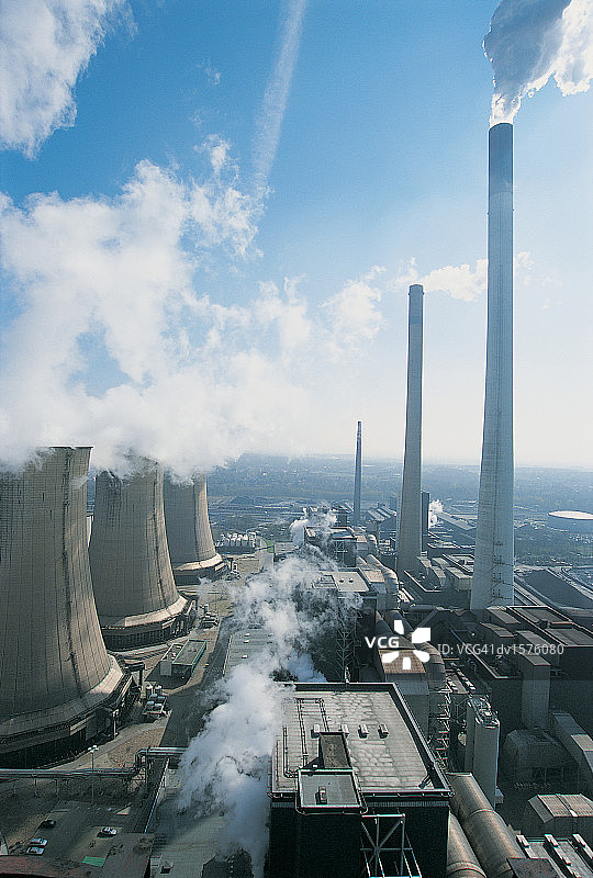 德国的烟囱和发电站图片素材