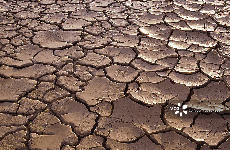 新南威尔士州斯特特石漠的龟裂黏土图片素材