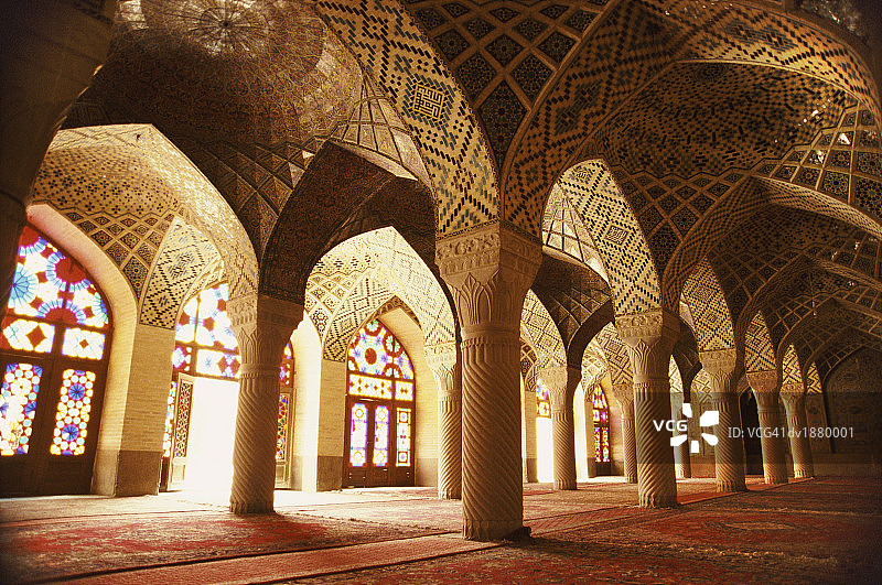 伊朗设拉子的拱形天花板图片素材