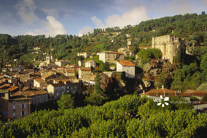 法国阿尔代什省拉让蒂耶尔图片素材